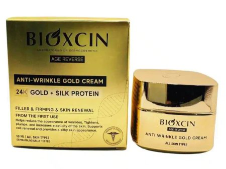 Bioxcin Anti-Wrinkle Gold Cream 24k Gold Plus Silk Protein 50ml - Buy Online at Dermatologists.pk For Sale