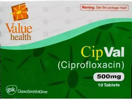 Cipval Tablets 500mg (Ciprofloxacin) - GlaxoSmithKline Online Sale