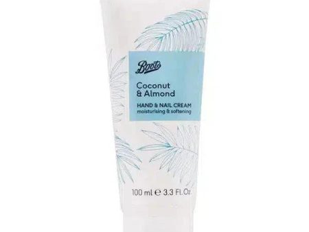 BOOTS COCONUT & ALMOND HAND AND NAIL CREAM - 100ml Online now