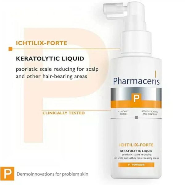 PHARMACERIS ICHTILIX FORTE Keratolytic Liquid (125ml) - Intensive Exfoliation for Psoriasis & Skin Conditions - Imported from Poland Online now