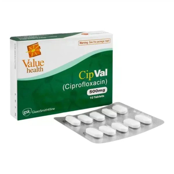 Cipval Tablets 500mg (Ciprofloxacin) - GlaxoSmithKline Online Sale