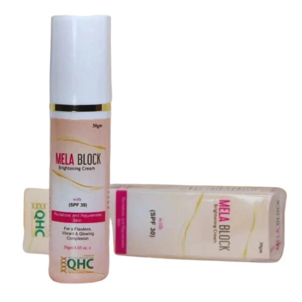 QHC Mela Block SPF 30 Brightening Cream 30gm-Dermatologists.pk For Sale