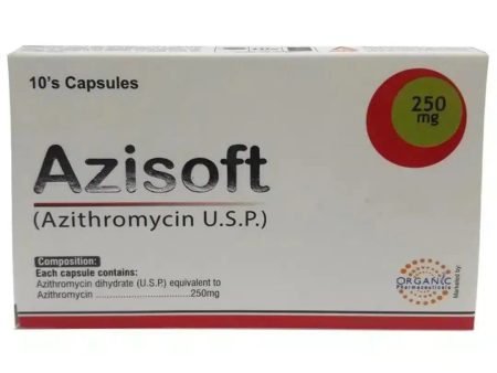 Azisoft Capsules 250mg (Azithromycin) - Organic Pharmaceuticals | Dermatologists.pk on Sale