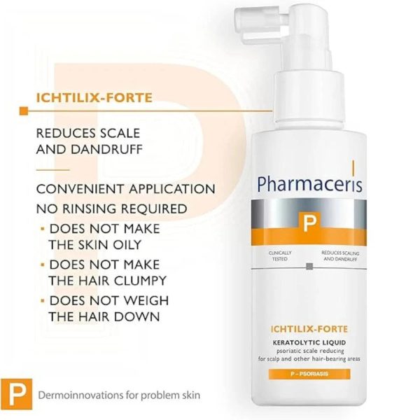 PHARMACERIS ICHTILIX FORTE Keratolytic Liquid (125ml) - Intensive Exfoliation for Psoriasis & Skin Conditions - Imported from Poland Online now