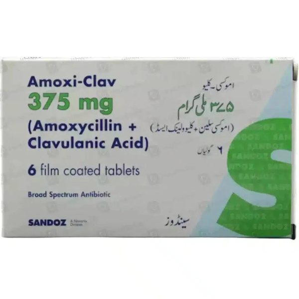 Amoxi-Clav Tablets 375mg (Amoxicillin Clavulanic Acid) - Sandoz Fashion