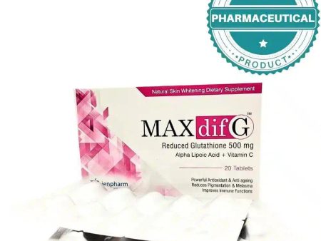 MAXDIF-G REDUCED GLUTATHIONE 500mg | 20 TABLET Online