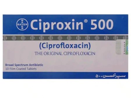 Ciproxin 500mg Tablets (10 Tablets) - Bayer Pharma - Dermatologists.pk on Sale