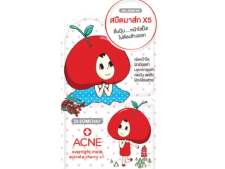 Dr. SOMCHAI Acne Overnight Mask Gel Acerola Cherry (6Sachets Box) Supply