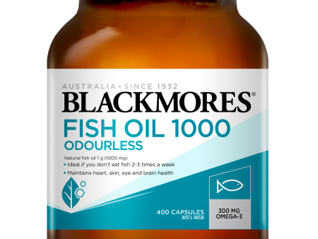 BLACKMORES FISH OIL 1000mg odourless( 400Cap) Hot on Sale