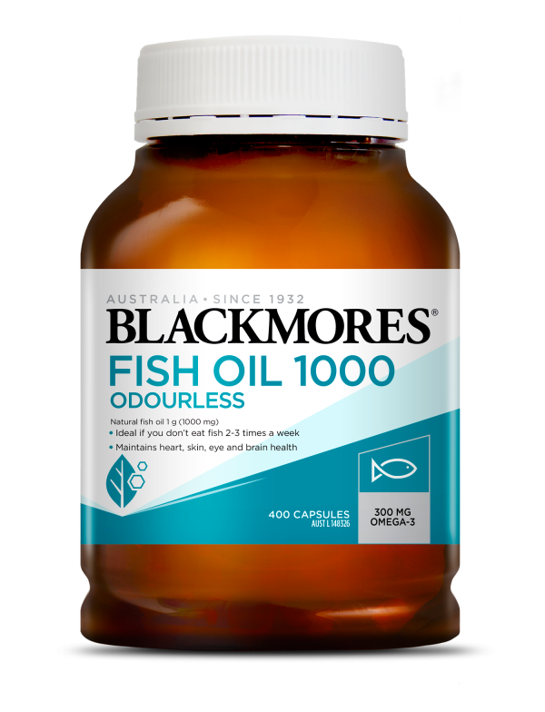 BLACKMORES FISH OIL 1000mg odourless( 400Cap) Hot on Sale