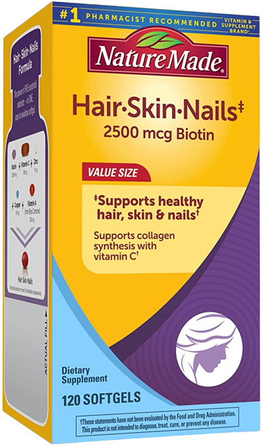 Nature Made Hair, Skin & Nails 2500mcg Biotin 120ct Discount