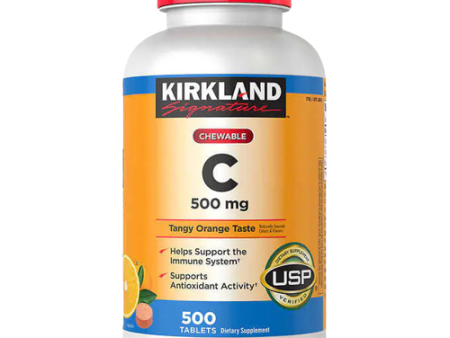 Kirkland Chewable C 500mg Tangy Orange Tasts (500Tab) For Discount