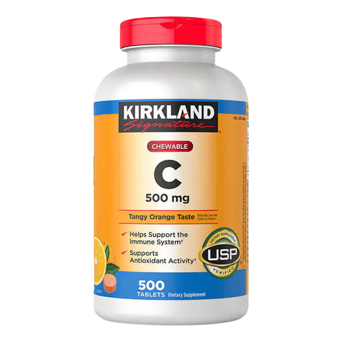 Kirkland Chewable C 500mg Tangy Orange Tasts (500Tab) For Discount